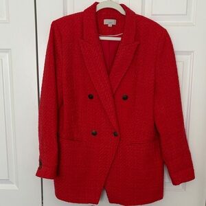 LOFT Women's Vibrant Red Blazer